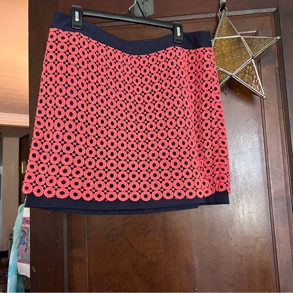 LOFT geometric detail skirt